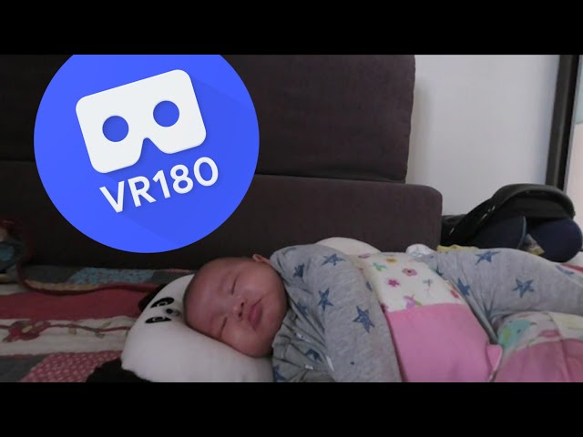 [VR180 5.7k] Baby Riley sleeping soundly | Vuze XR 180° 3D