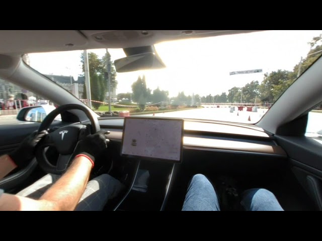 Tesla Model 3 - onboard 3D VR180 -  Emanuel Medvedev - antrenament CNSS