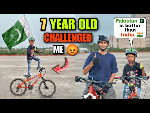 7-Year Old vs. Me | Cycle Stunt Challenge with the National Flag!