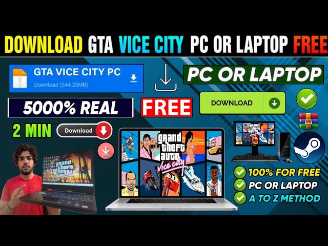 🎮 GTA VICE CITY DOWNLOAD PC | HOW TO DOWNLOAD AND INSTALL GTA VICE CITY IN PC & LAPTOP | VICE CITY