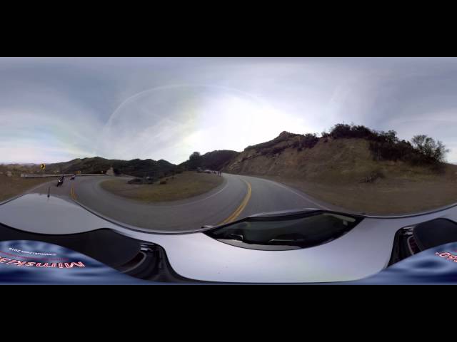 Motorcycle Stunts in 4K 360 on Mulholland Highway