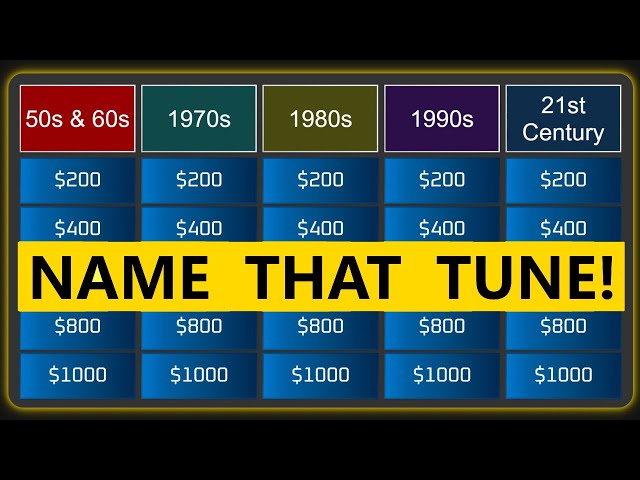 Guess the Song Jeopardy Style | Quiz #29