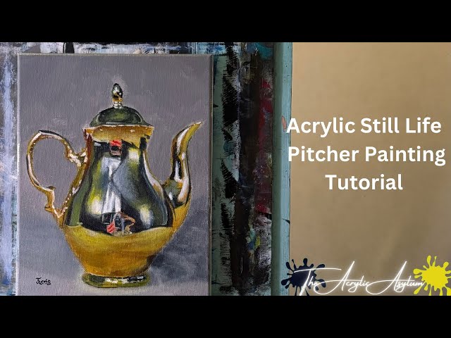 Easy Acrylic Still Life Pitcher Painting Tutorial