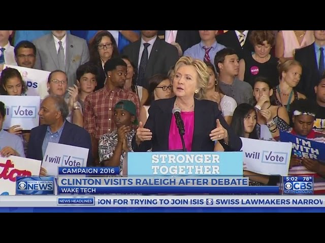 Clinton holds rally at Wake Tech