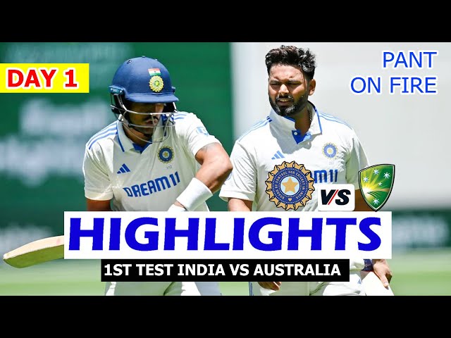 Highlights | India Vs Australia 1st Test Match Day 1 | Ind Vs Aus