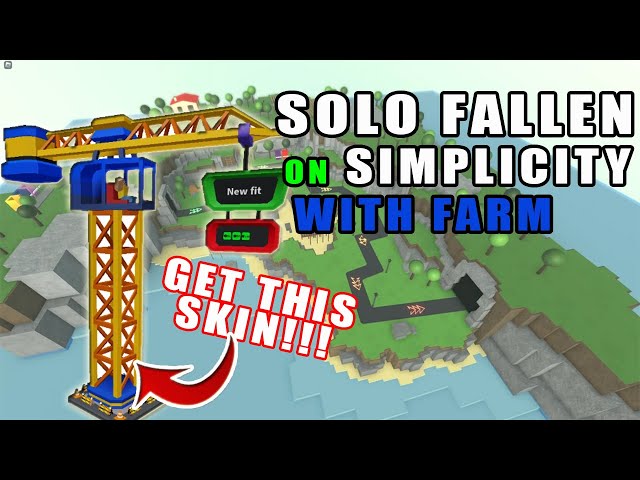 SOLO FALLEN TRIUMPH ON SIMPLICITY WITH FARM [BOTH FARM QUEST] || TOWER DEFENSE SIMULATOR - ROBLOX