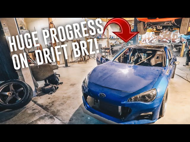 Caging My BRZ Drift Car PT.2 | GETTING THE BRZ TO FD SPEC, WELDING, & FABRICATING!