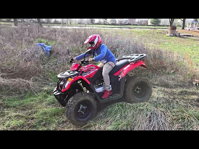 Kayo 200 kids driving ATV first time