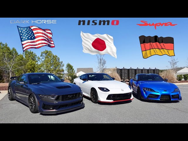 2024 Nissan Z Nismo vs Ford Mustang Darkhorse vs Toyota GR Supra