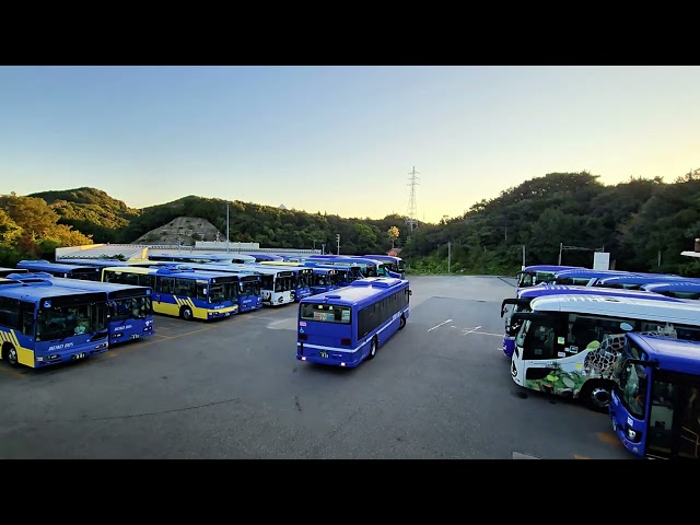 朝の車庫～Morning garage～#バスのある風景 #路線バス #タイムラプス