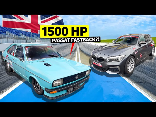 LS-swapped Twin Turbo “Passat” drag races 1200hp AWD BMW M140i