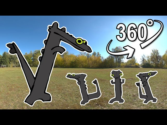 Watching Toothless Dragon Dancing in the Outdoor Park | VR 360°