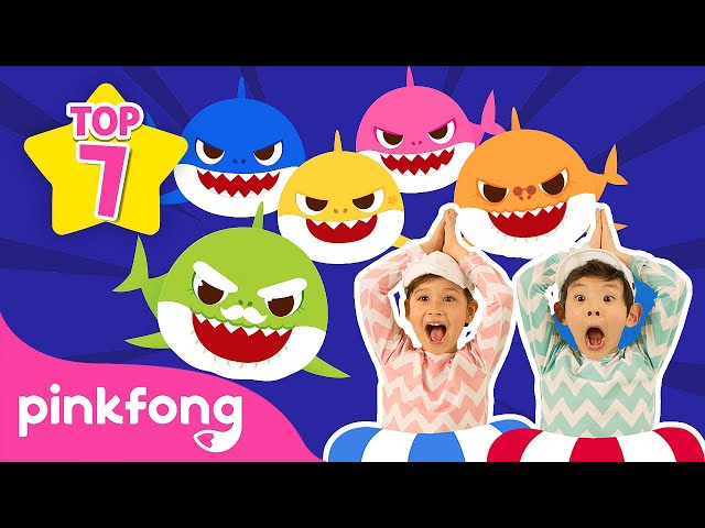 [🏆TOP7] Baby Shark Dance Songs | Animal Songs | Compilation for Kids | Pinkfong Songs for Children