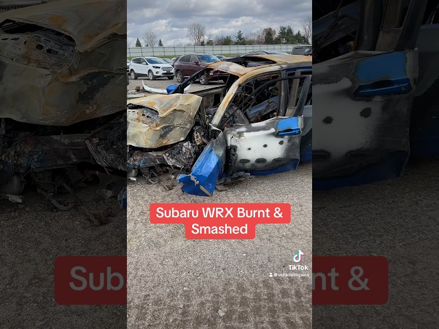 Subaru WRX burnt & smashed #crash #subaruwrx