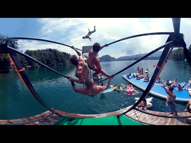 Russian Swing Flips - 360 Video | PEOPLE ARE AWESOME