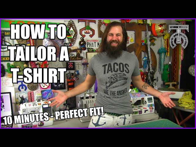 How to make a t-shirt fit perfectly - Beginner level sewing technique! How to use a sewing machine