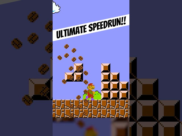 Ultimate World 1-1 SPEEDRUN Trick in Super Mario Bros. (NES)!!