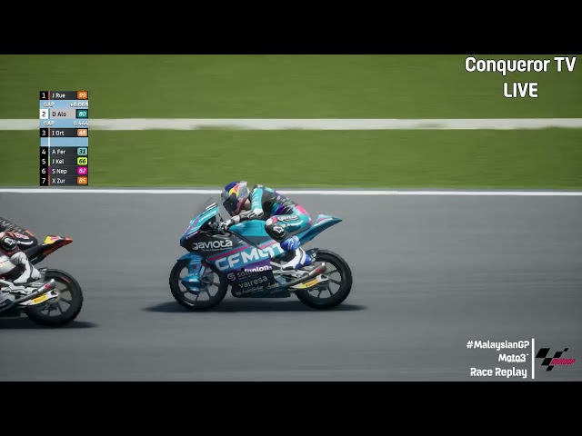 ❗David Alonso Vs Ivan Ortola❗Race Moto3 Sepang #malaysiangp GP 2024