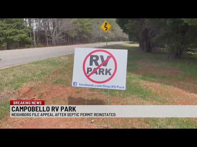 Neighbors file appeal after Campobello RV Park development set to continue