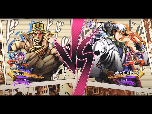 "Ultimate Clash: Wamuu vs Jotaro Kujo in JoJo's All-Star Battle R PS5 Gameplay"