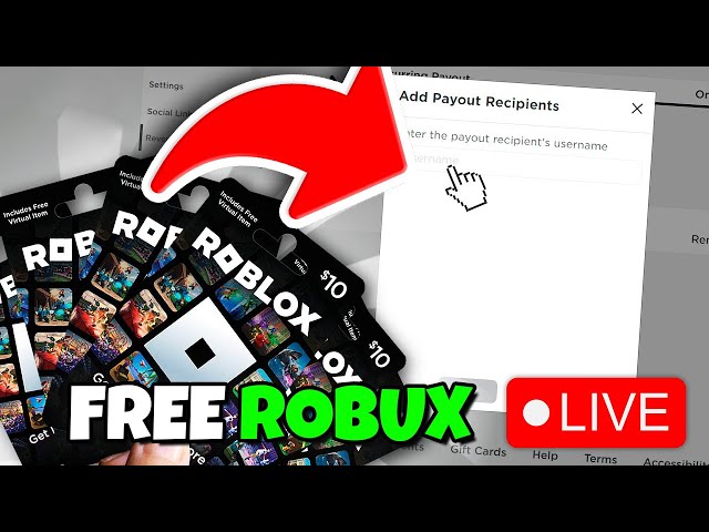 FREE ROBUX LIVE 🔴 100 000 Robux Giveaway Live (free robux)