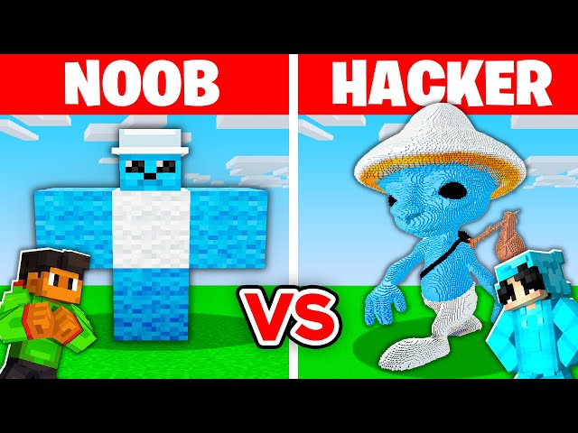 NOOB vs HACKER: I Cheated In a SMURF CAT Build Challenge!