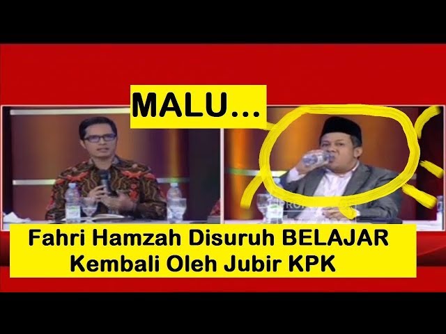 ILC TV ONE, Fahri Hamzah Disuruh BELAJAR Kemabali Oleh Jubir KPK