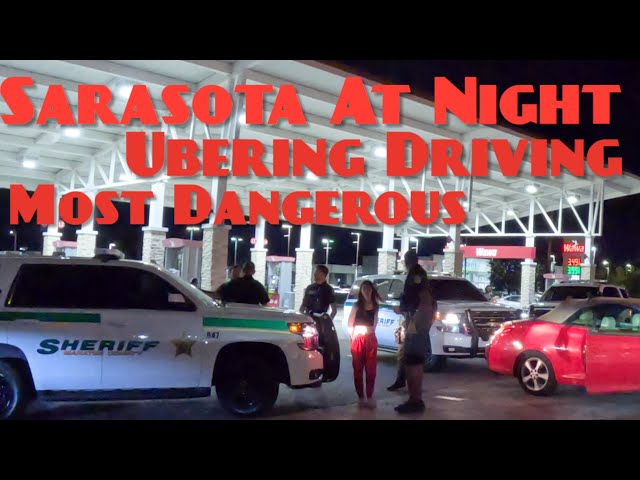 Uber Driving Sarasota's Most Dangerous Areas At Night - Drunk And Clubbing