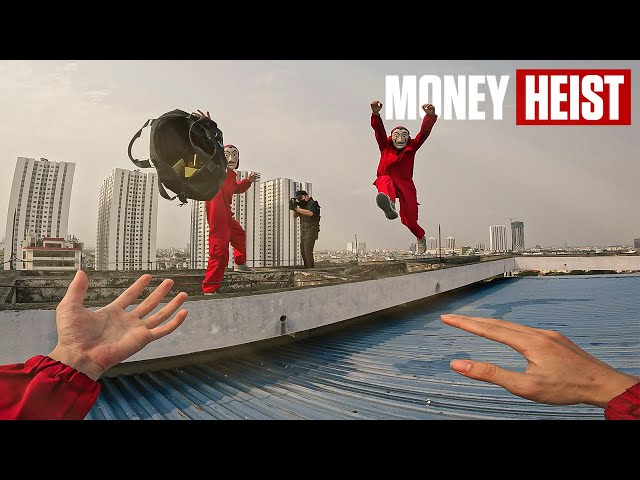 Parkour MONEY HEIST vs POLICE in REAL LIFE ''NEW MEMBER 4.0'' ( Epic Parkour Escape POV Chase )