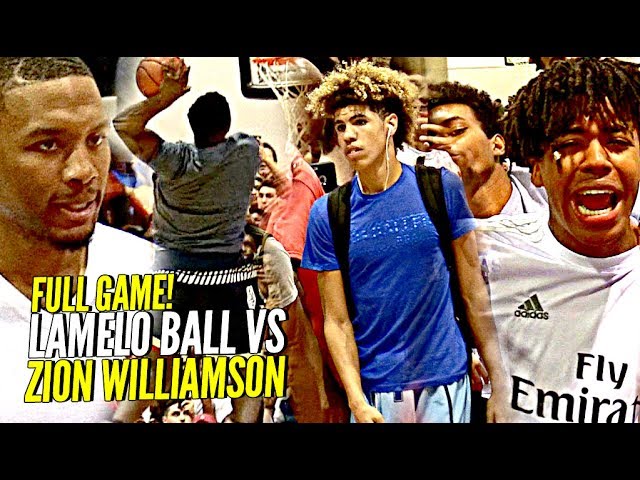 FULL GAME Zion Williamson vs LaMelo Ball; A Match-Up Made For The Internet!!