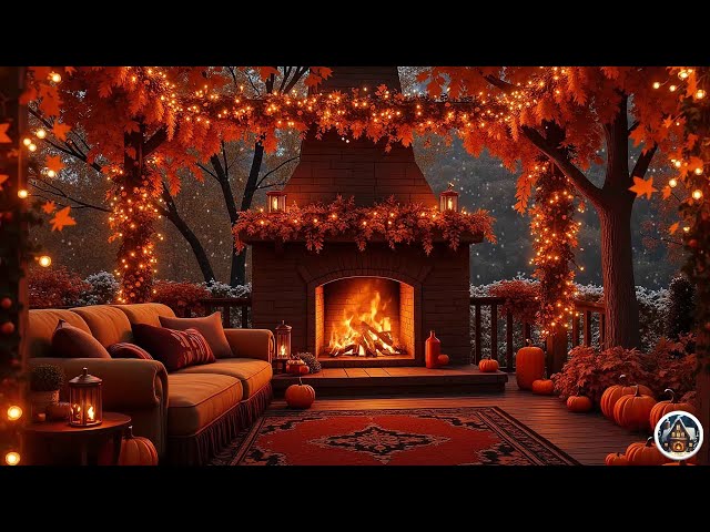 Cozy Autumn Room Ambience - Gentle Jazz Tunes & Christmas Vibes To Work, Study