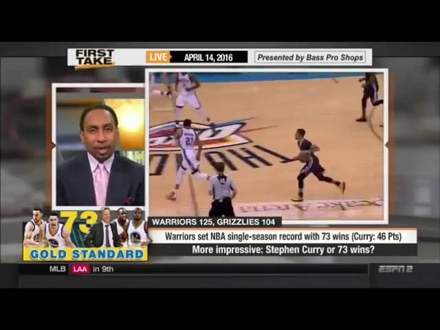 ESPN First Take 4 14 2016   Golden State Warriors Set NBA Record With 73 Wins