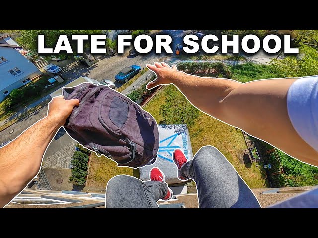 LATE FOR SCHOOL - Parkour POV