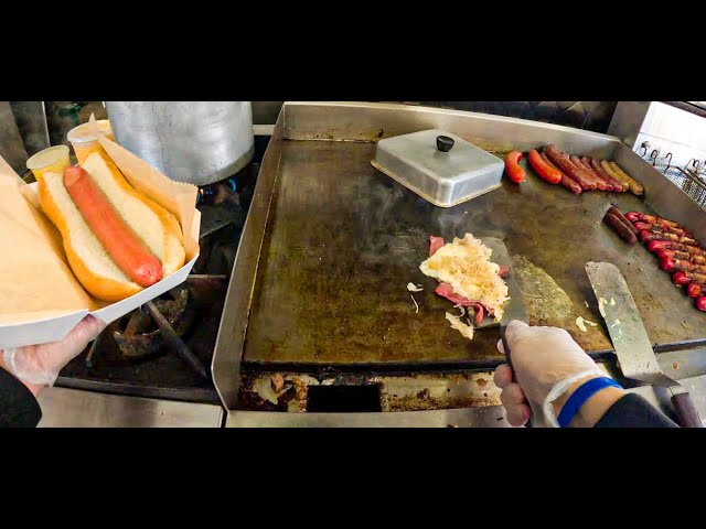 Reuben & Porky Pig Style Hot Dogs | Food Truck Cooking POV