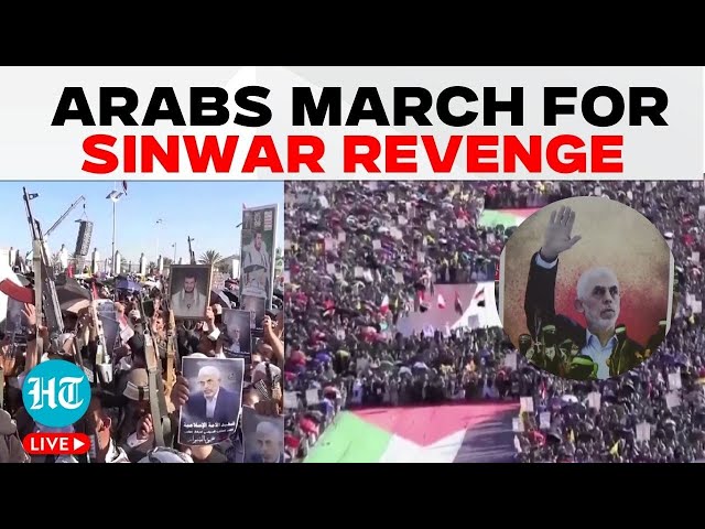 LIVE | Massive Revenge March In Arab Nations For Sinwar Revenge On Israel | Hamas | Gaza | Houthi