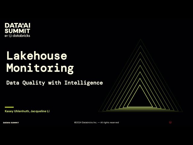 Lakehouse Monitoring GA: Profiling, Diagnosing, and Enforcing Data Quality with Intelligence