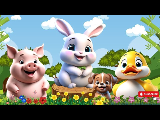 A Relaxing Compilation Of Cute Little Farm Animal Sounds: Pig, Rabbit, Duck, Puppy