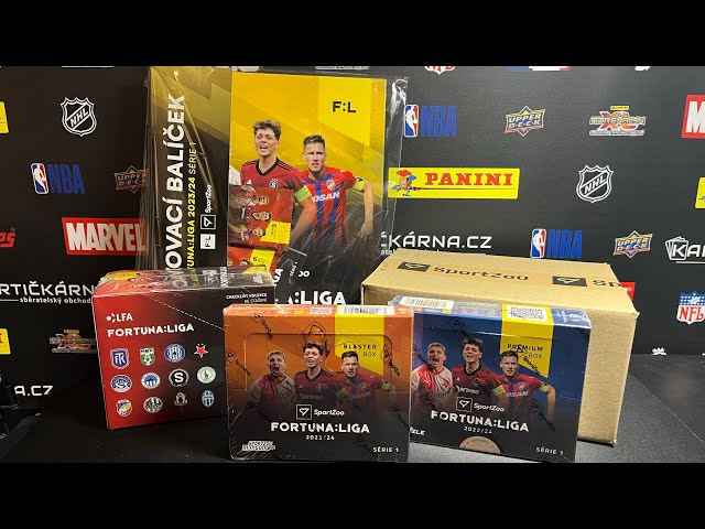 Unboxing 2023-24 Sportzoo Fortuna Liga Blaster, Premium, Exklusive ( představení kolekce)