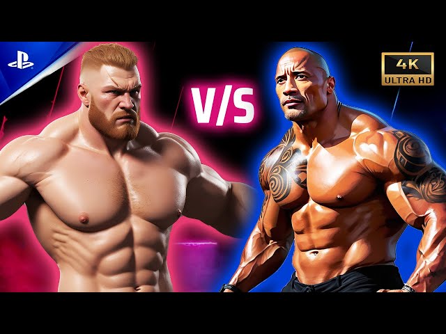 Dwayne Johnson vs Brock Lesnar UFC 5 | Rock vs Brock