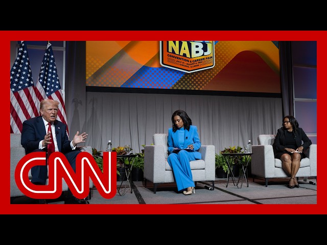 Trump goes on rant questioning Harris' race at Black journalists convention