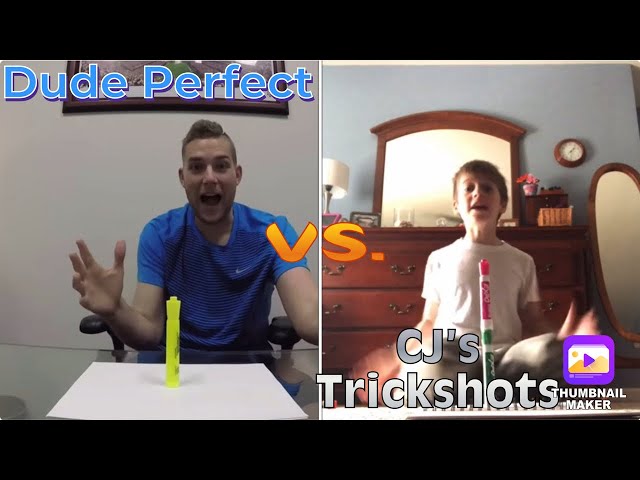 Dude Perfect VS. Me | CJ’s Trickshots  | My 100th video