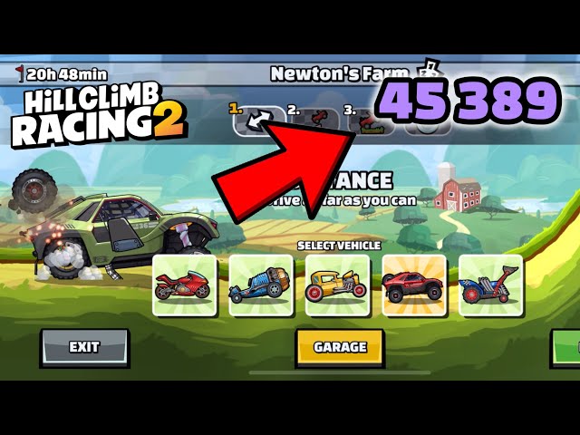 45,389 (45,897) in Newton's Farm - Hill Climb Racing 2