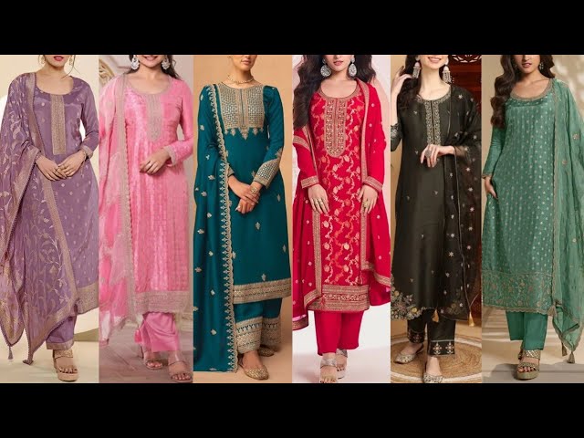 New Designs Party Wear Silk Suit | Silk Suit Designs For Women/Ladies | Party Wear Suit Design