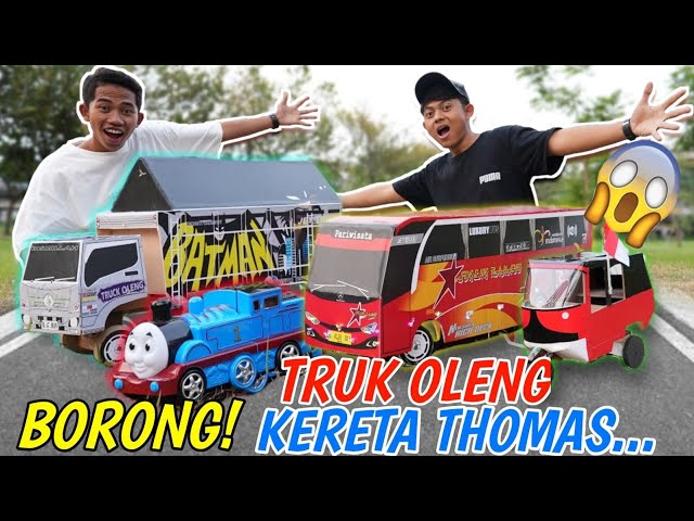 BORONG MAINAN TRUK OLENG, BUS TELOLET, BAJAI, DAN KERETA API DIPASAR SAMPE HABIS?!😱 | Mikael TubeHD