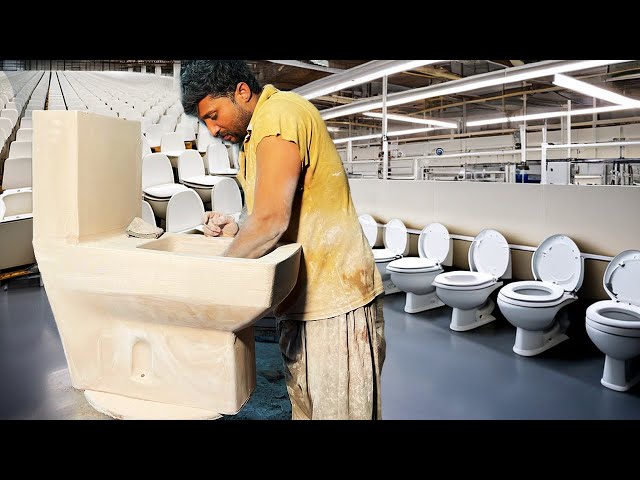 Wonder! How Thousands of toilet seats are made every day. Ceramics Factory