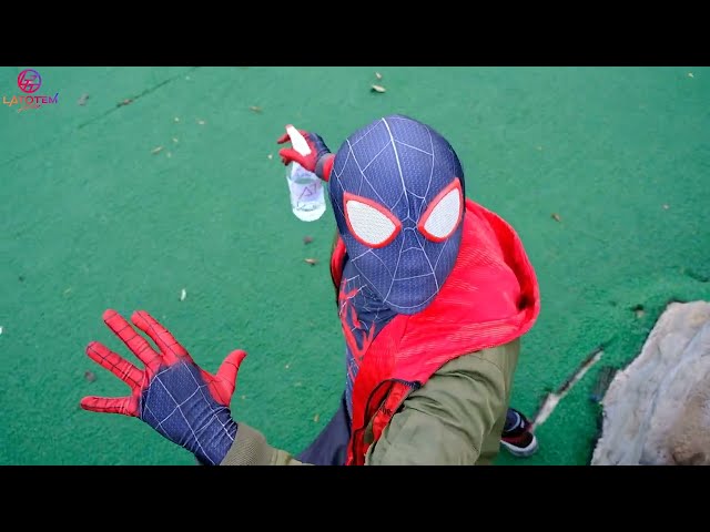 SPIDERMAN vs BAD GUY VIRUS | SUPERHERO In Real Life | LATOTEM Junior