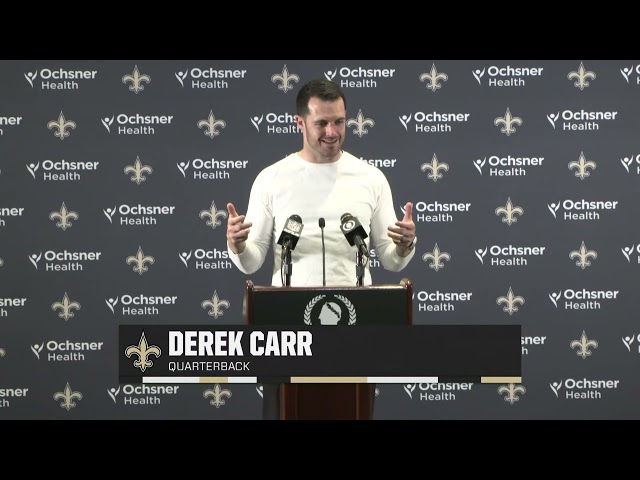 Derek Carr talks Win, Taysom Hill | Saints-Browns Postgame | 2024 NFL Week 11