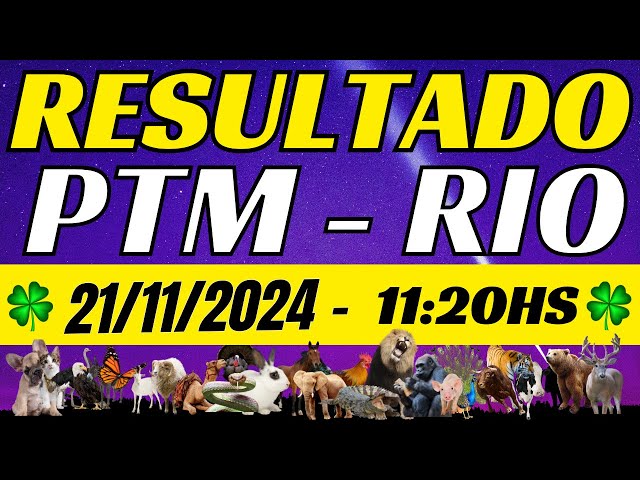 Resultado do jogo do bicho ao vivo PTM - LOOK 11HS 21/11/2024