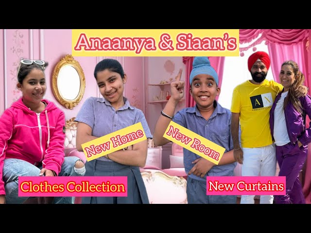 Anaanya & Siaan’s Clothes Collection - New Room Ke Curtains | RS 1313 VLOGS | Ramneek Singh 1313