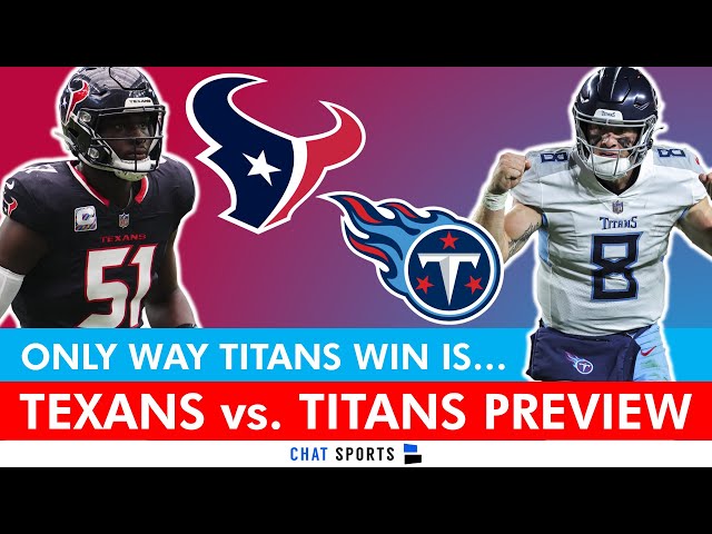 The ONLY Way The Texans Lose To The Titans Is If…